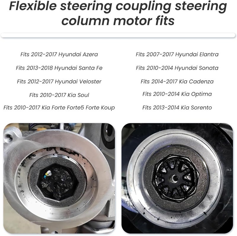 TNJPSEK 12 Pcs 56315-2K000FFF Flexible Steering Couple Compatible with Hyundai/Kia Models, 112837 Steering Column Motor Rubber Flex Coupler (926-990, 14-ST-002-1) - Image 2